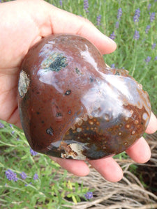 Amazing & Very Rare Unpolished Orbs 3D Depth Ocean Jasper Heart - Earth Family Crystals