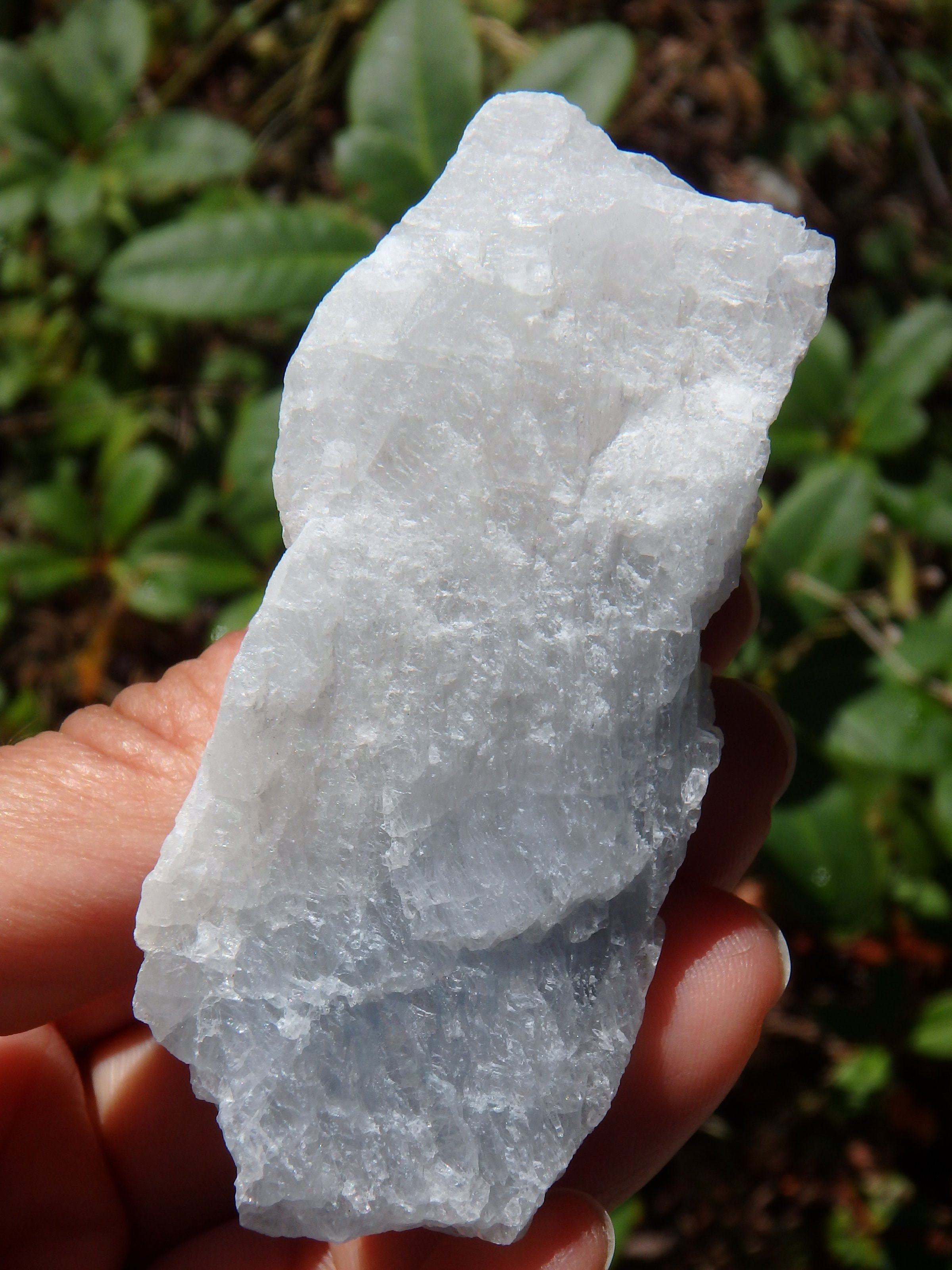 Chunky Ohio Celestite Raw Hand Held Specimen1 - Earth Family Crystals