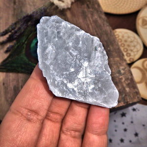 Shiny Hand Held Soft Blue Ohio Celestite Specimen 6