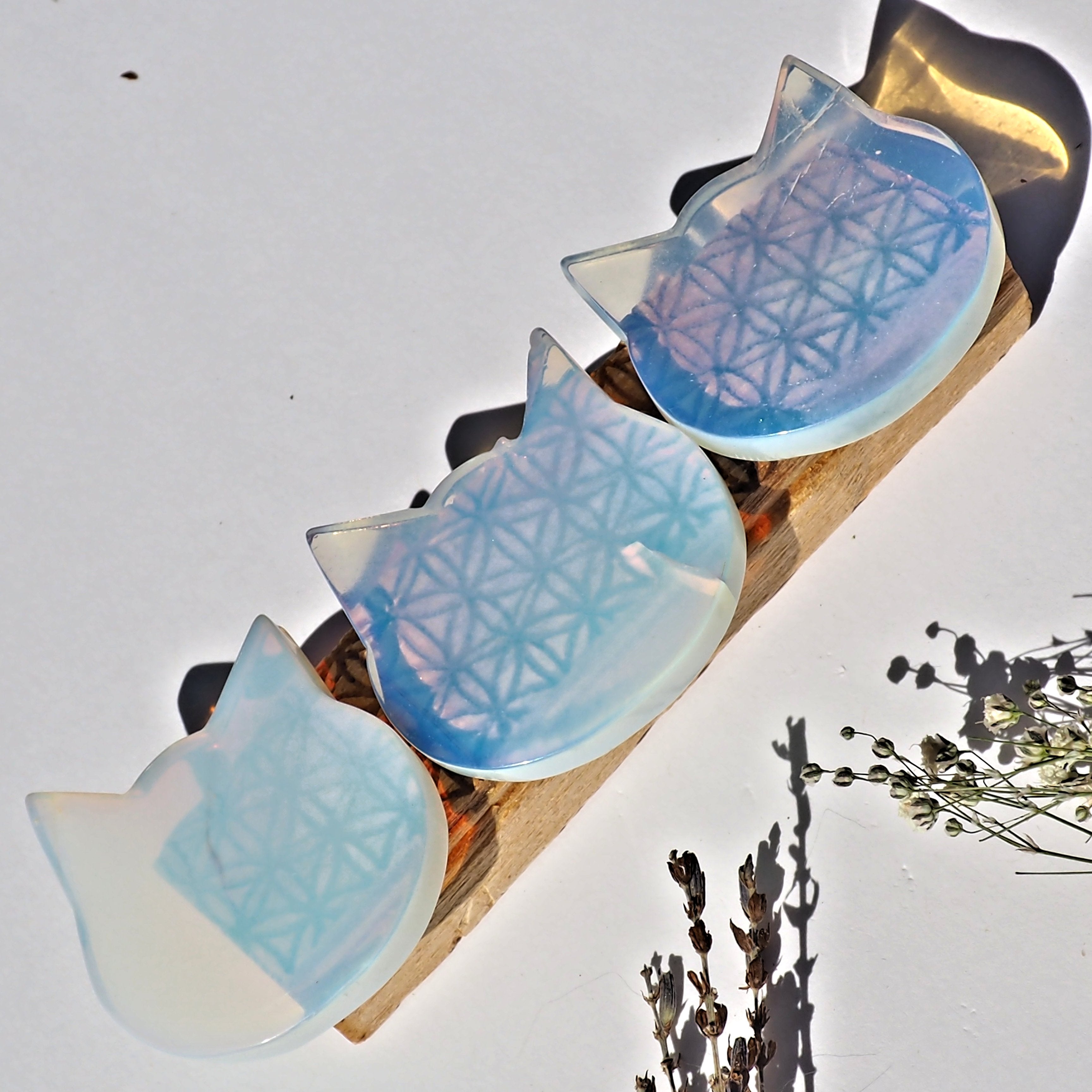 ONE Optical Opalite Cat Carving Specimen