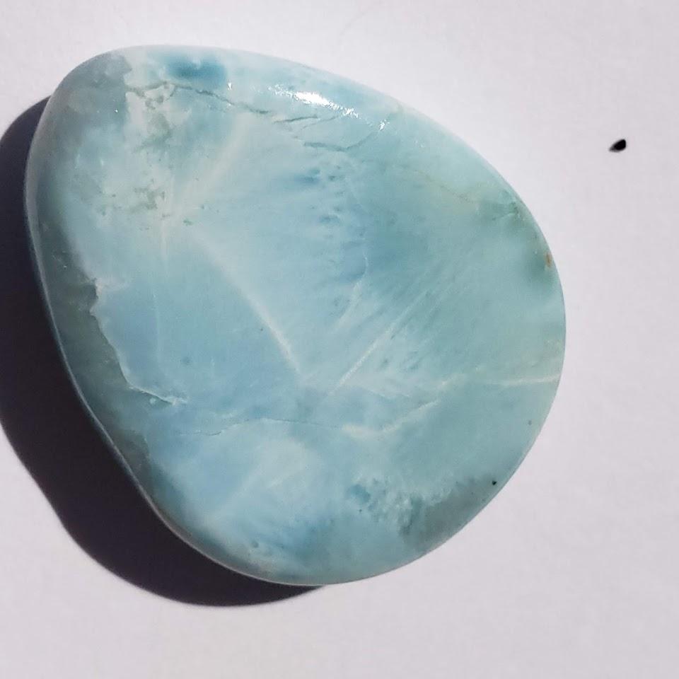 Pretty Polished Blue Larimar Free Form Specimen From The Dominican Republic #4 - Earth Family Crystals