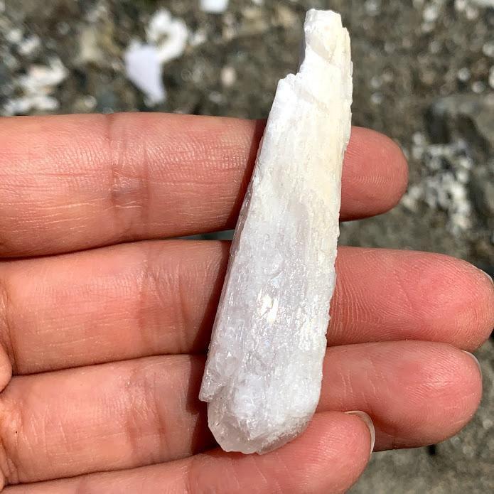 Creamy Danburite Hand Hand Held Specimen From Mexico #2 - Earth Family Crystals
