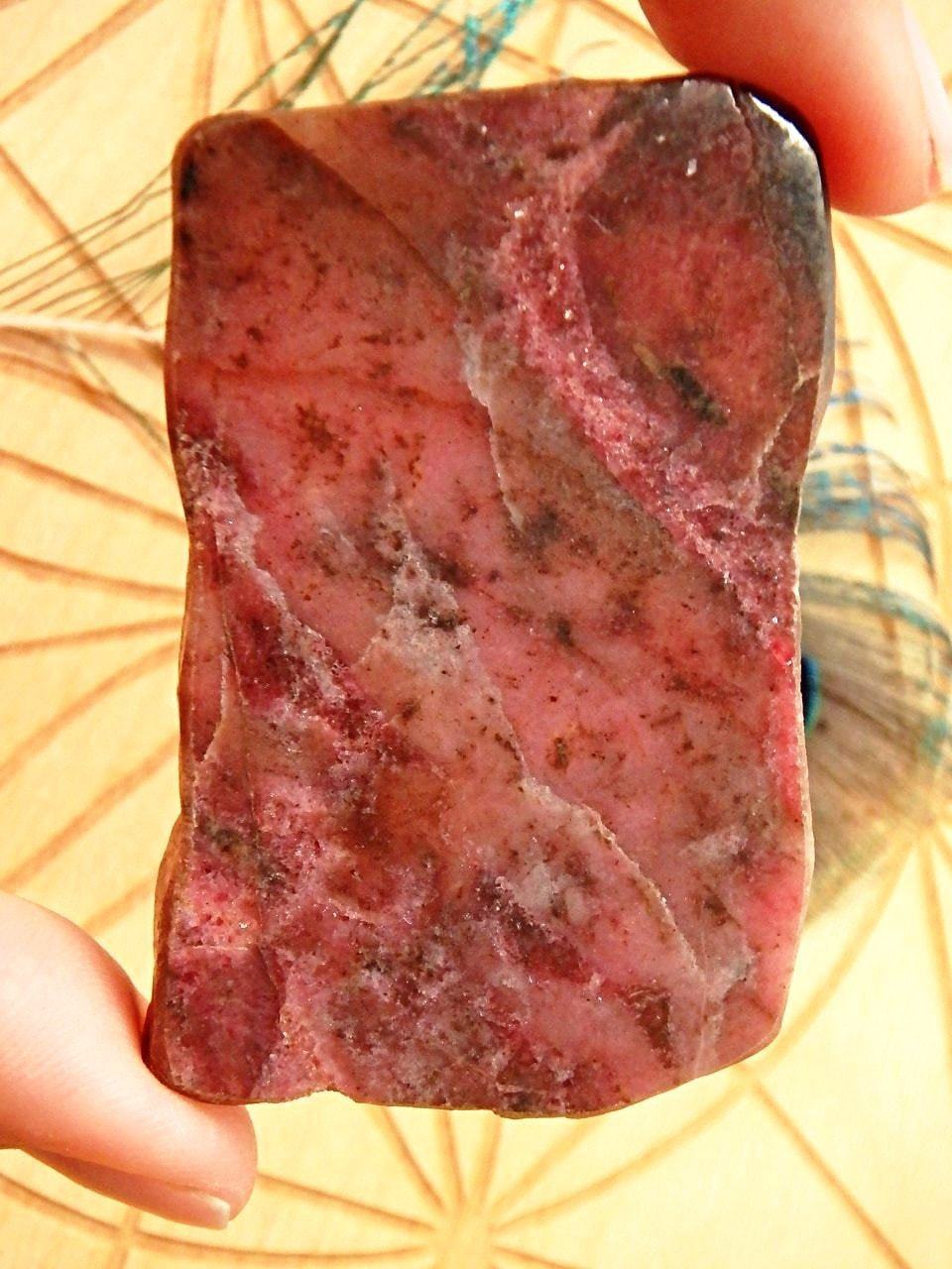Divine Deep Pink Australian Rhodonite Partially Polished Free Form Specimen - Earth Family Crystals
