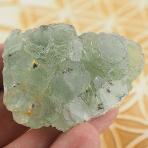 Raw Green Fluorite With Pyrite Inclusions #1 - Earth Family Crystals