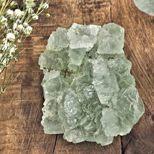 Raw Green Fluorite With Pyrite Inclusions #2 - Earth Family Crystals