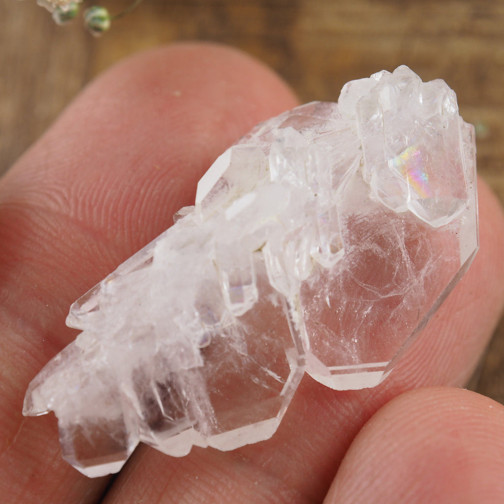 Clear Faden Quartz Small Hand Held Specimen #3 - Earth Family Crystals