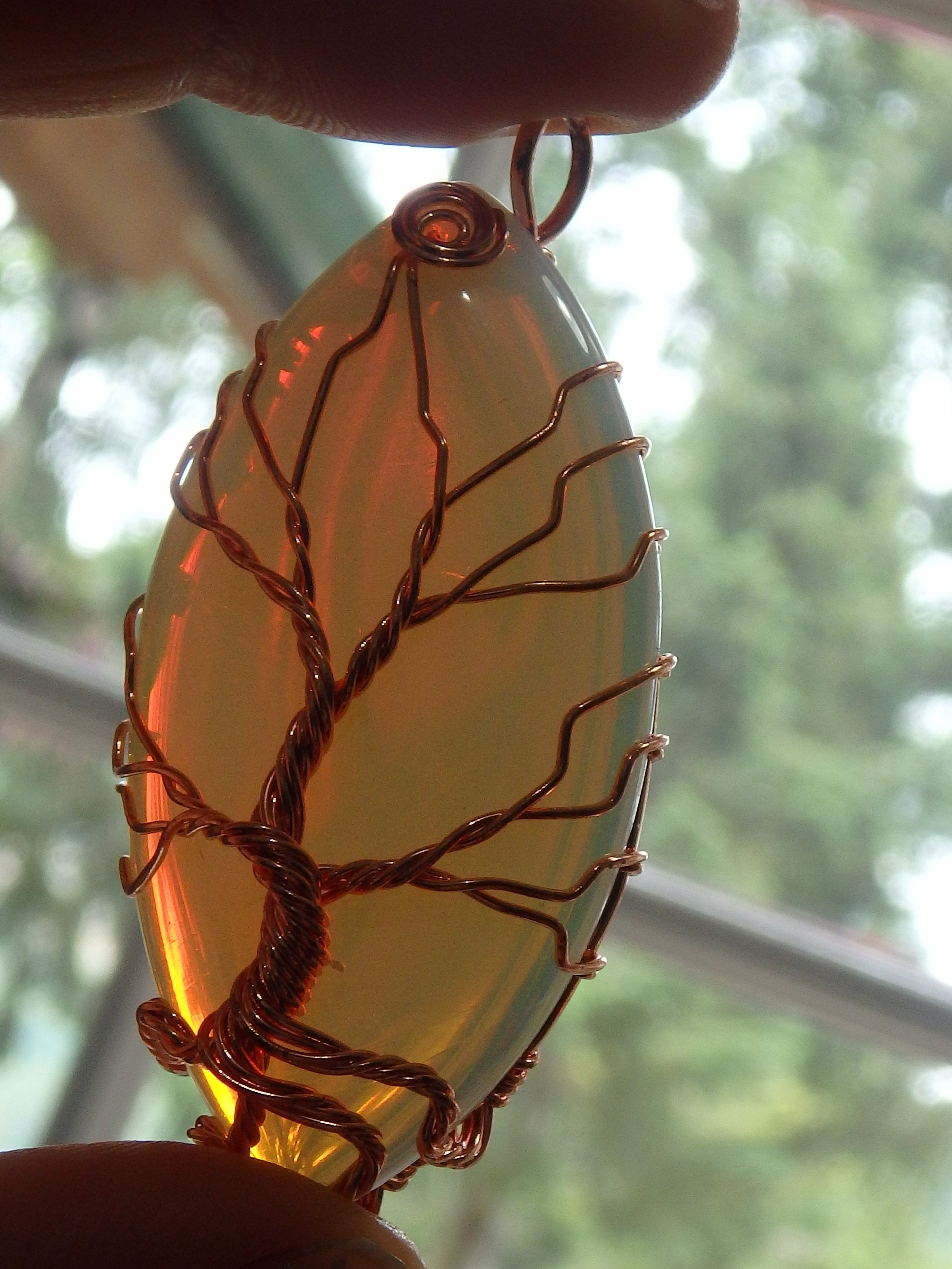 Tree Of Life Wire Wrapped Opalite Pendant - Earth Family Crystals