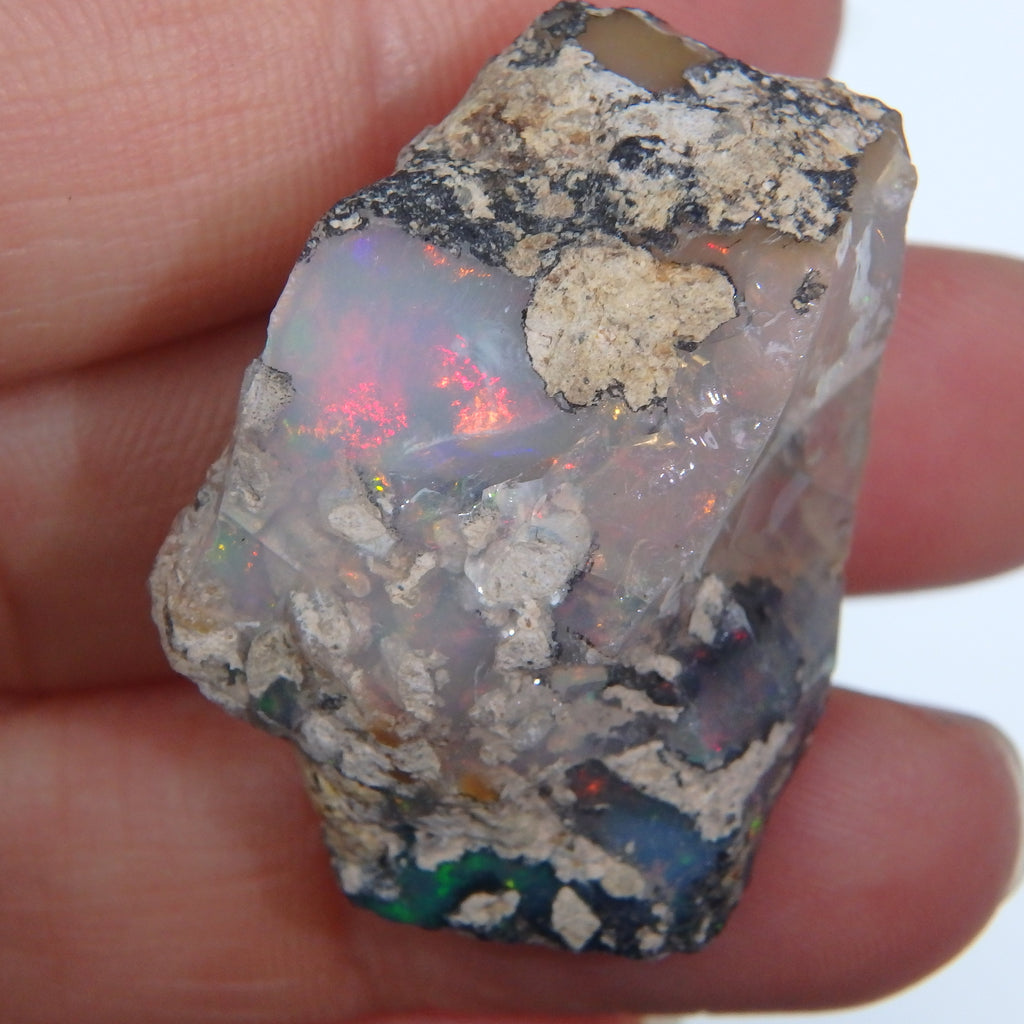 Gorgeous Flashy & Chunky Raw Ethiopian Opal Specimen - Earth Family Crystals