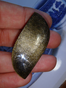 RESERVED FOR TRACY-Gorgeous Golden Sheen Obsidian Cabochon~Ideal for Jewelry Making - Earth Family Crystals