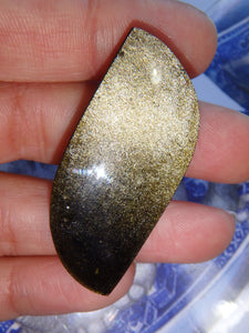 RESERVED FOR TRACY-Gorgeous Golden Sheen Obsidian Cabochon~Ideal for Jewelry Making - Earth Family Crystals