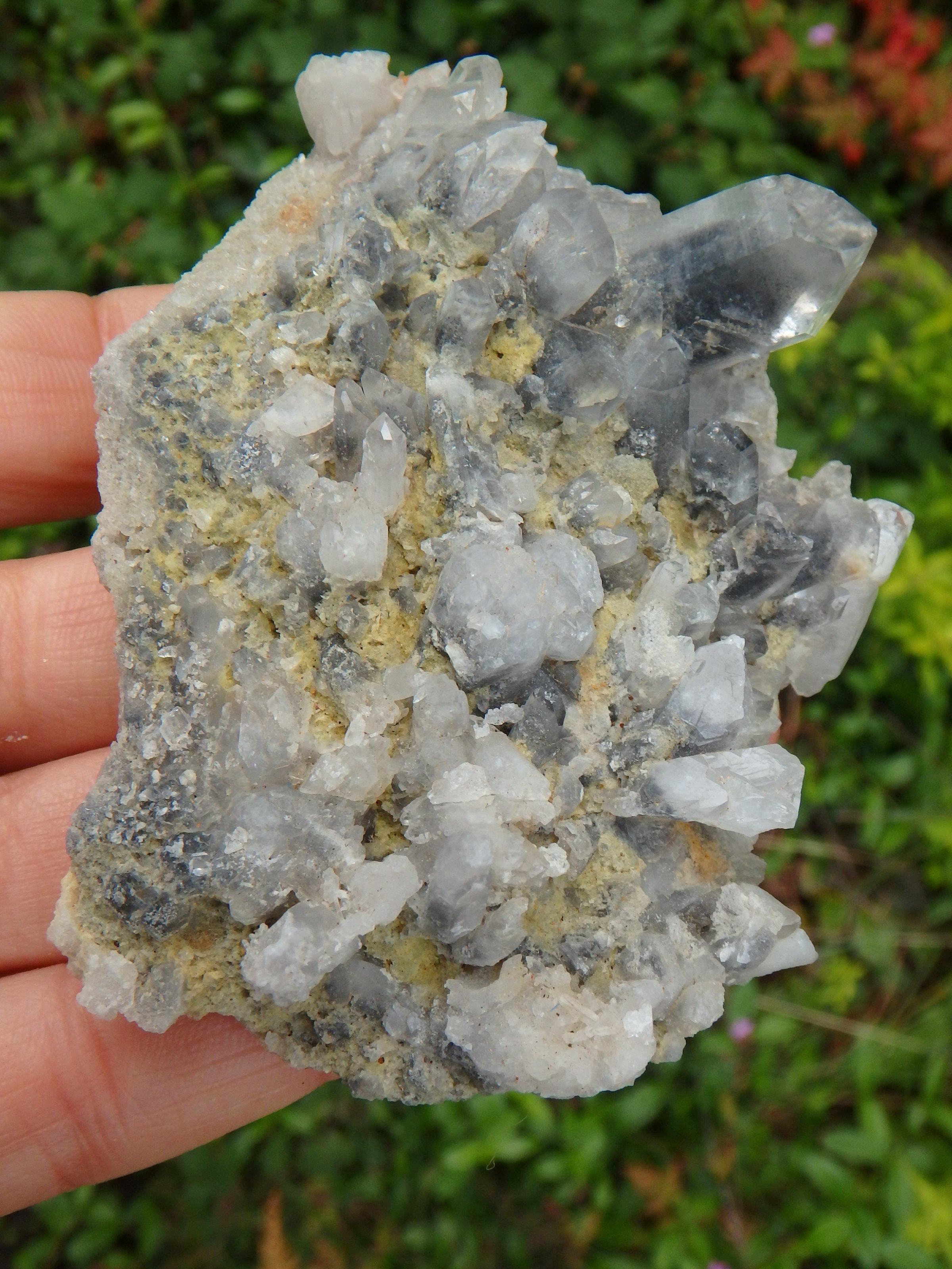 Arkansas Blue Phantom Multi Point Cluster Display Specimen 1 - Earth Family Crystals