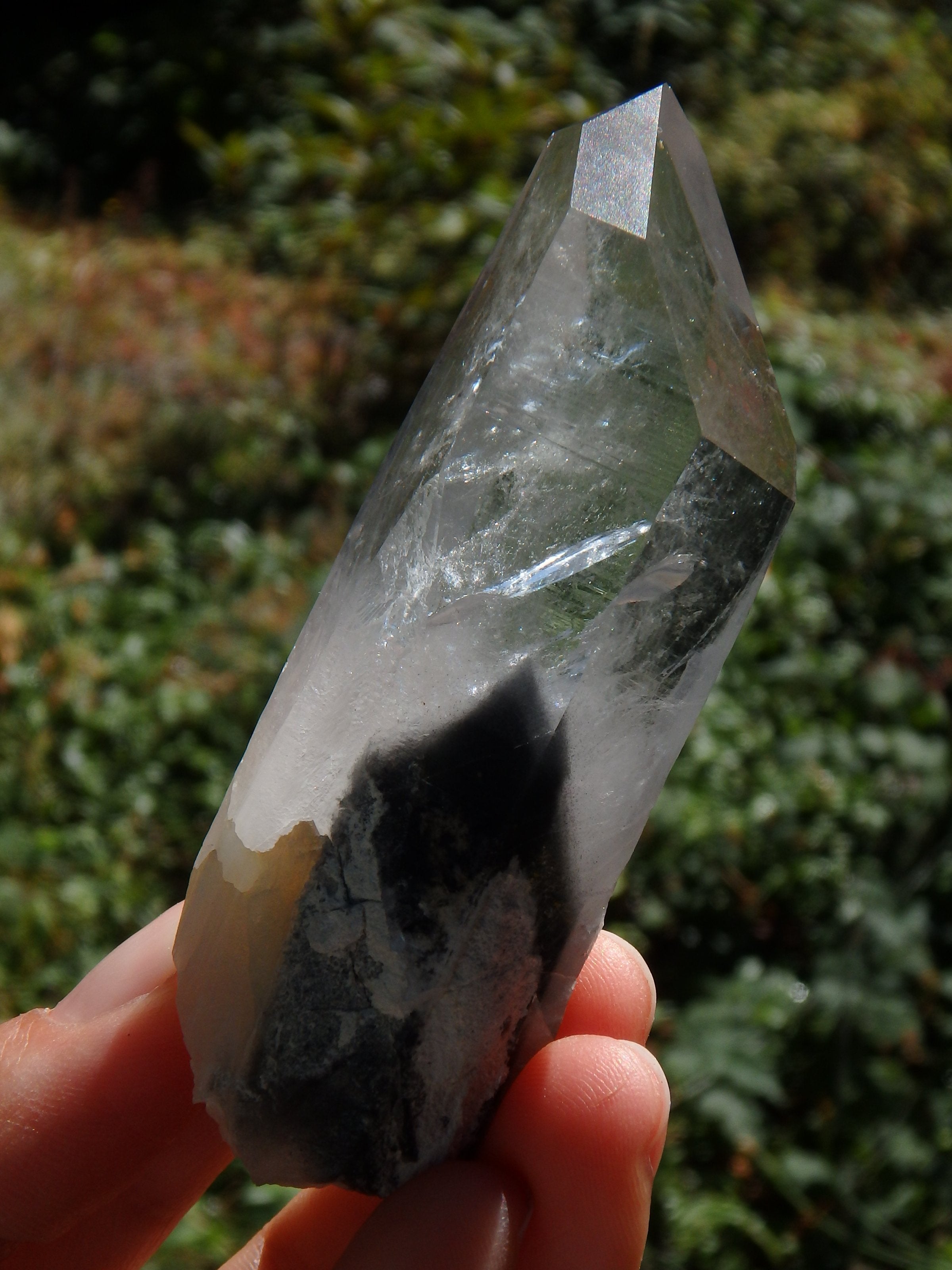 Extremely Beautiful Blue Phantom Quartz Point From Arkansas With Record Keepers - Earth Family Crystals