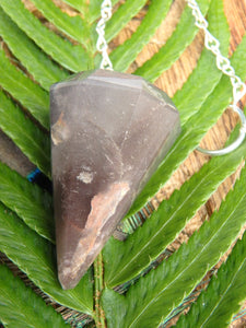 Smoky Angel Phantom Quartz Pendulum - Earth Family Crystals