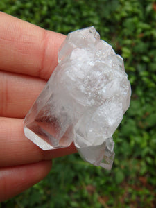 Unique Intertwined Points Blue Phantom Quartz With Elestial, DT & Self Healing Specimen - Earth Family Crystals