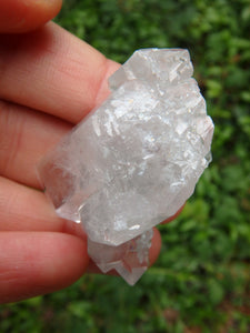 Unique Intertwined Points Blue Phantom Quartz With Elestial, DT & Self Healing Specimen - Earth Family Crystals