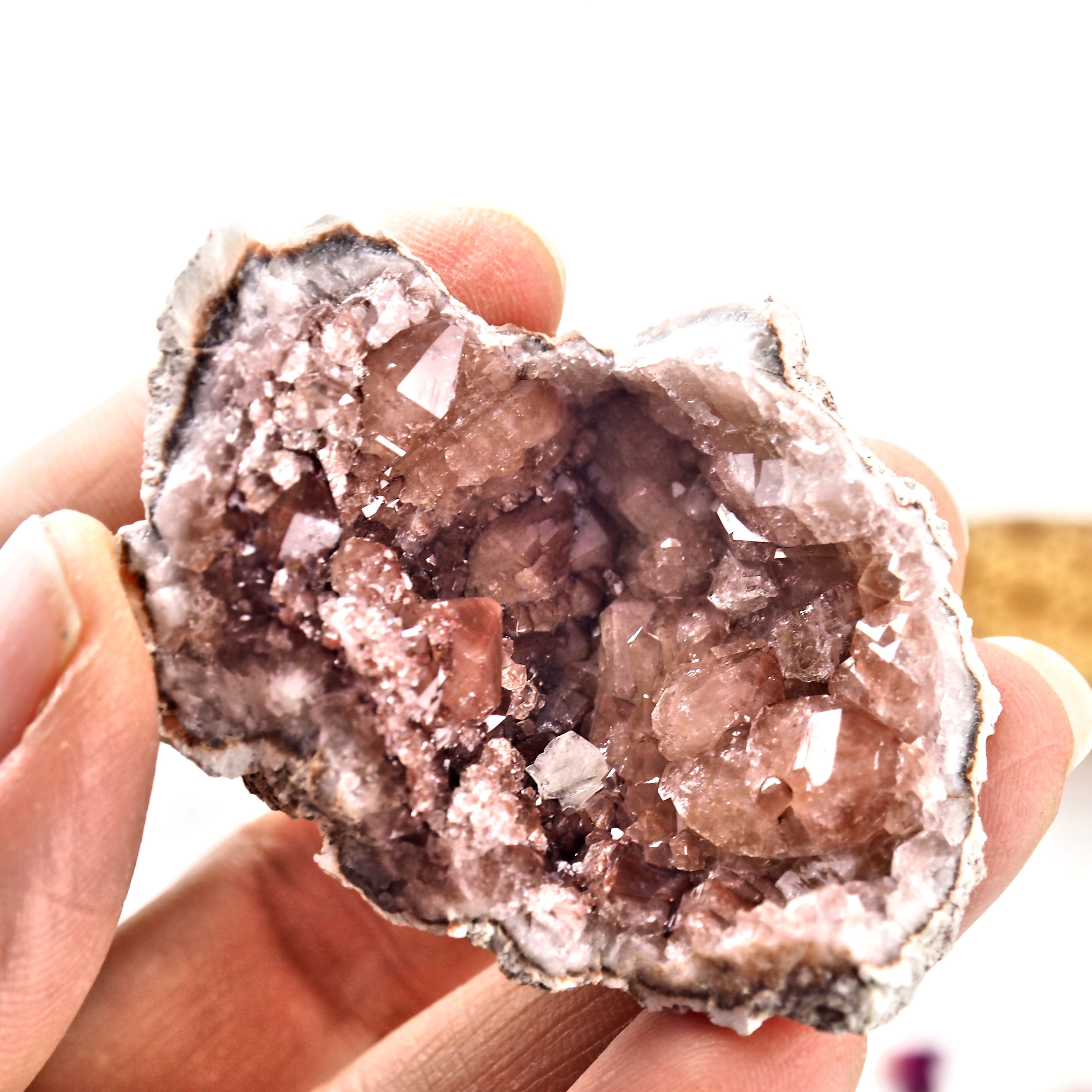 Pretty Pink Amethyst Geode Specimen From Patagonia #4 - Earth Family Crystals