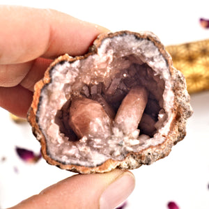 Pretty Pink Amethyst Geode Specimen From Patagonia #2 - Earth Family Crystals