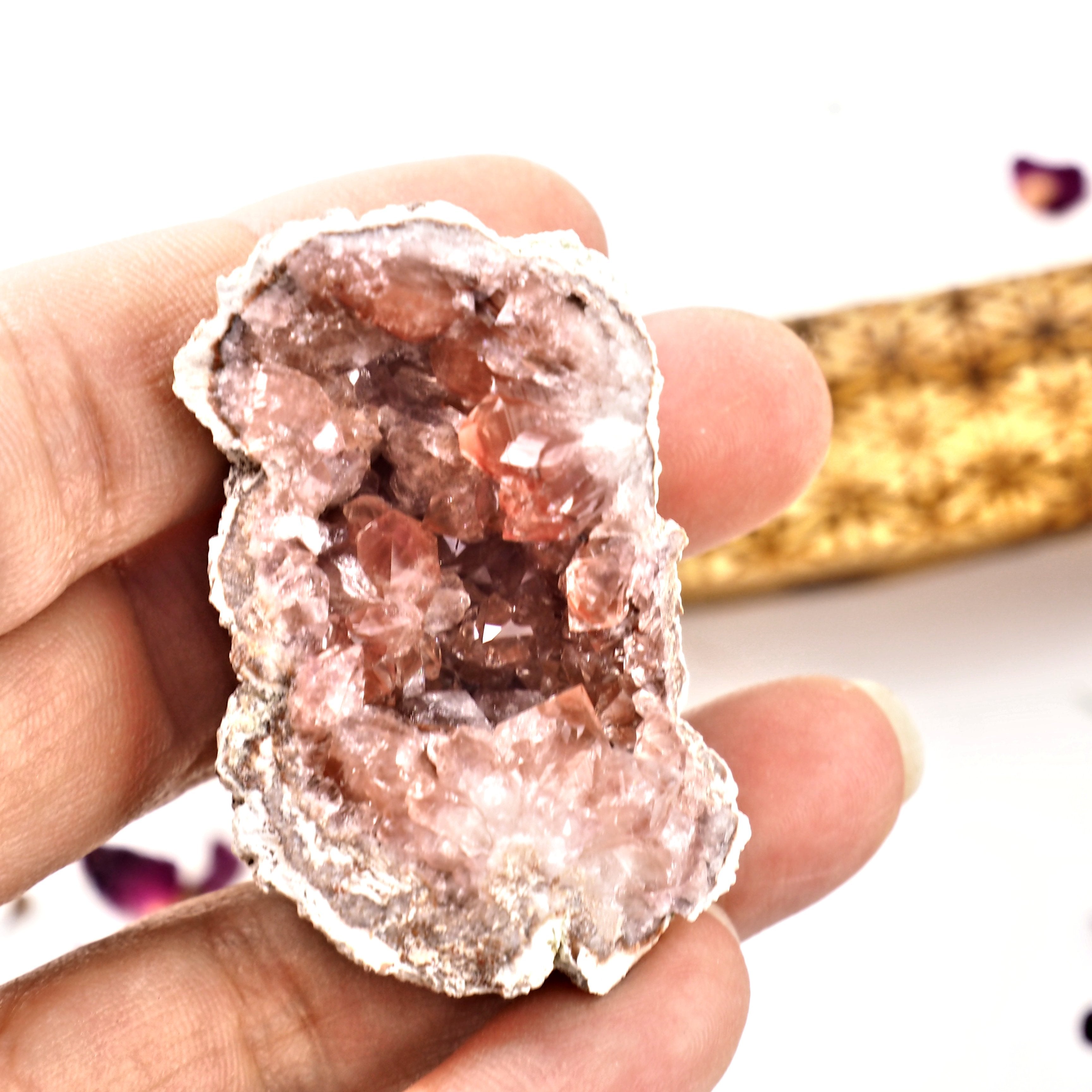 Pretty Pink Amethyst Geode Specimen From Patagonia #3 - Earth Family Crystals