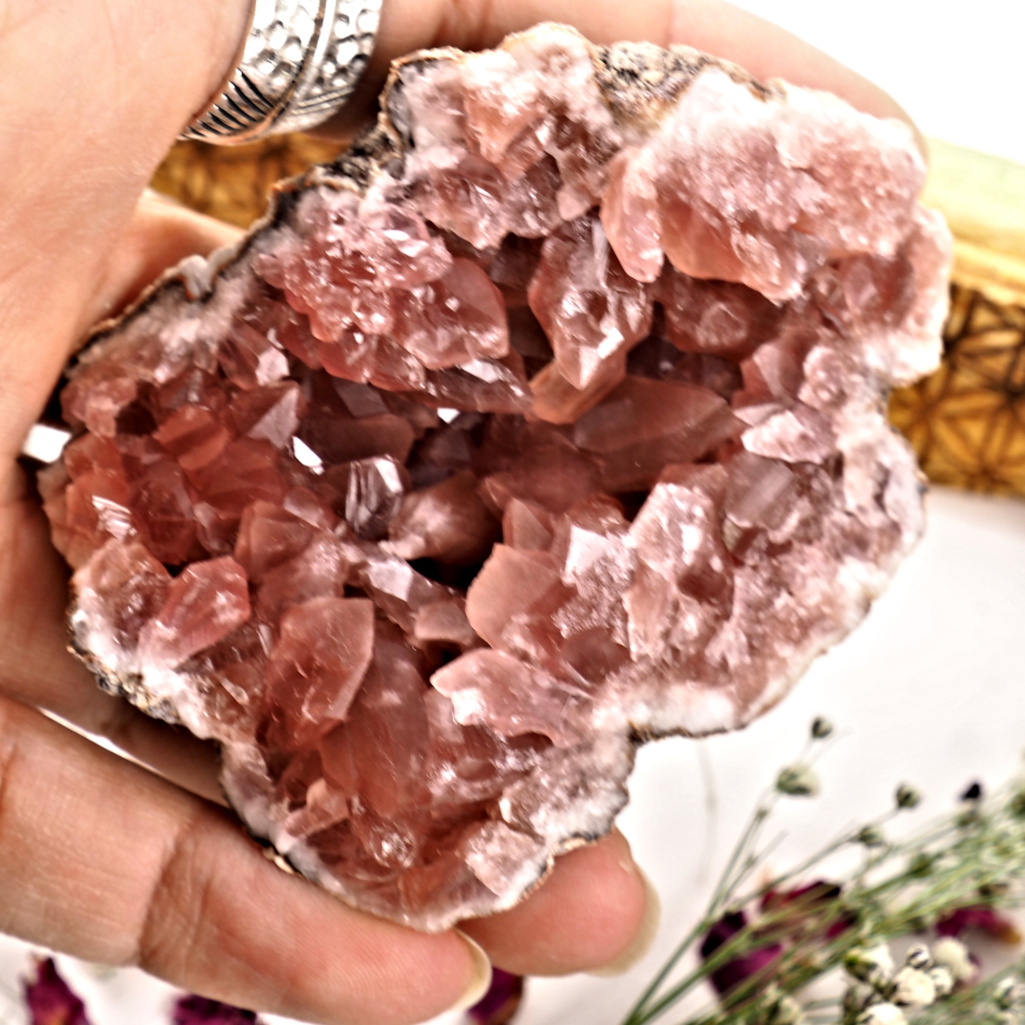 Gorgeous Deep Pink Amethyst Geode Specimen From Patagonia - Earth Family Crystals