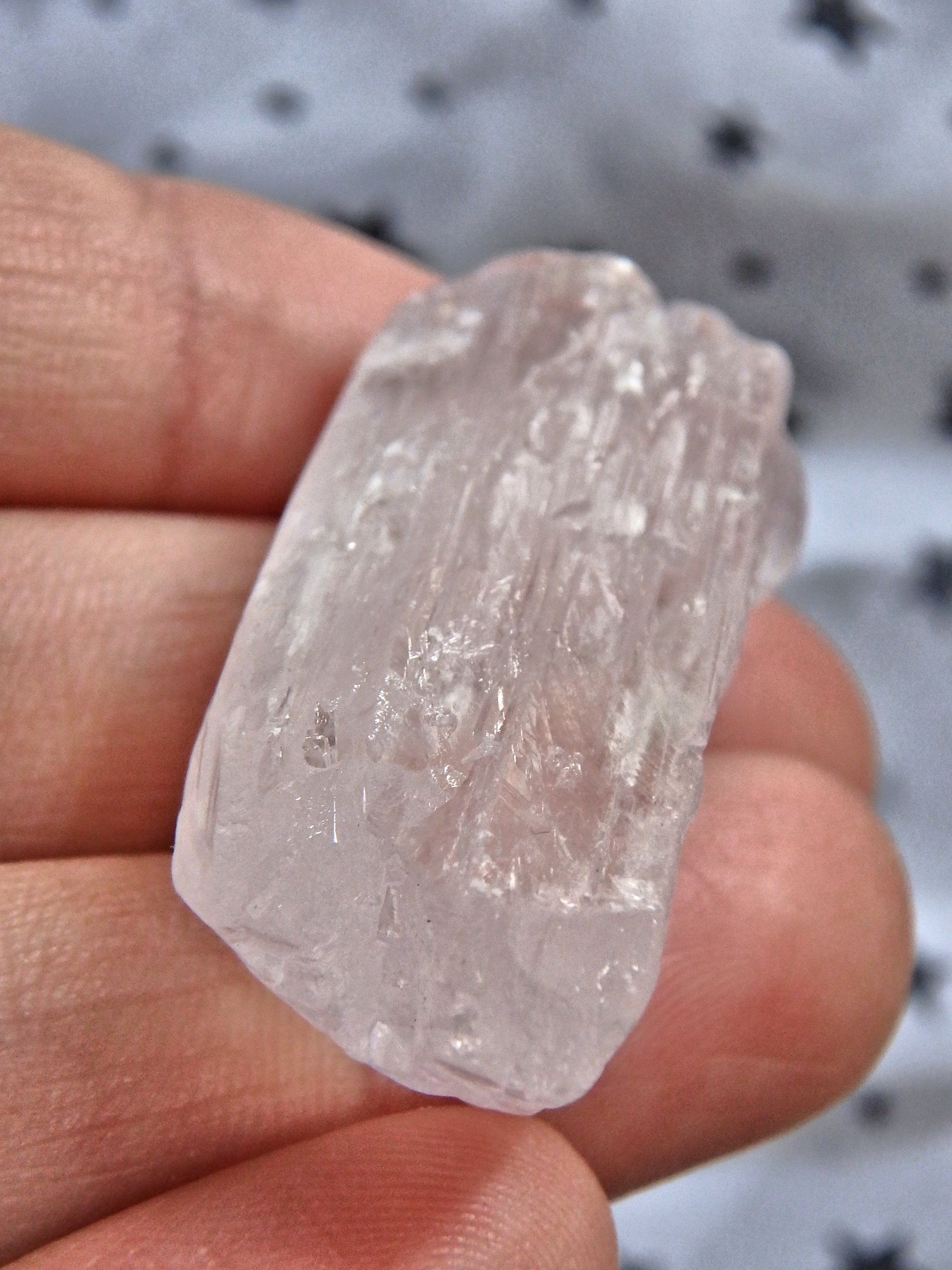 Gemmy Self Healed Point Terminations & Touch of Pink Kunzite - Earth Family Crystals