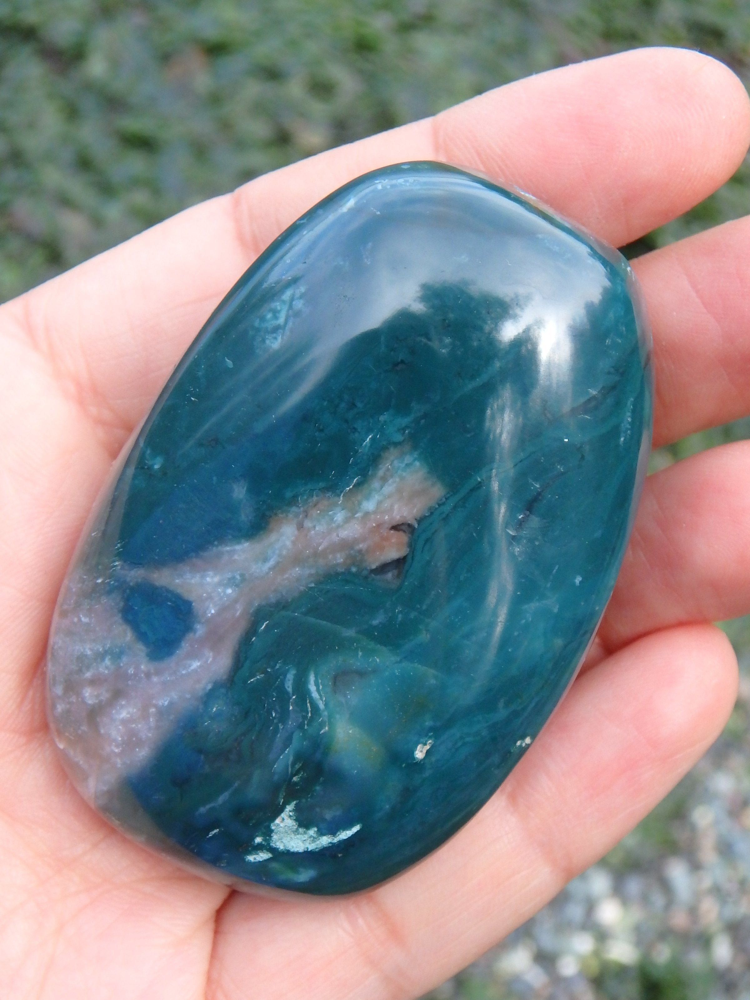 Pretty Contrast of Color Polychrome Jasper Hand Held Specimen1