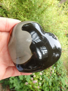 Dark Creamy Patterns Polychrome Jasper Love Heart Carving2
