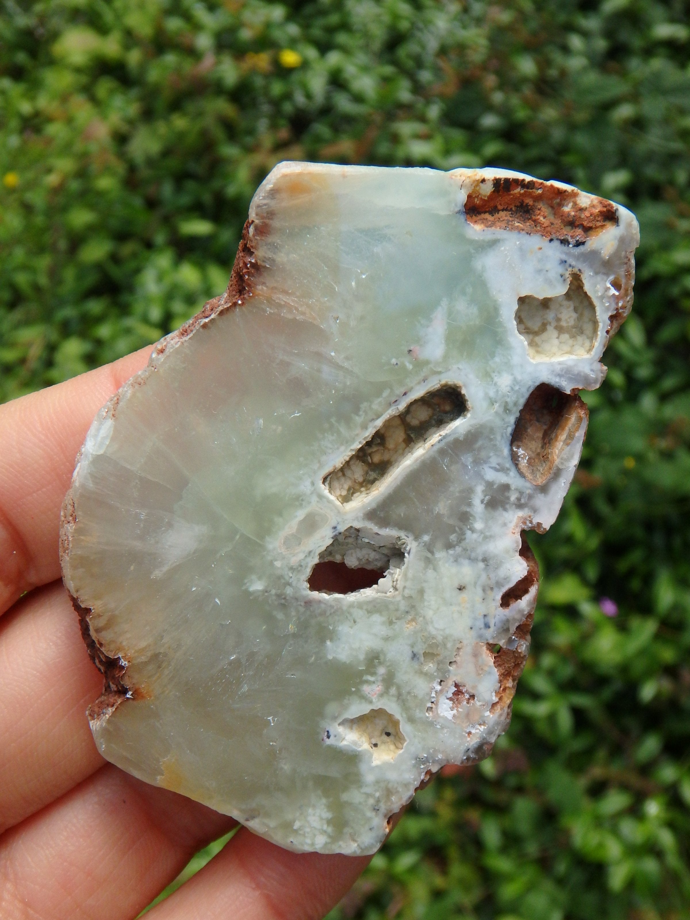 Spring Green Australian Prehnite With Caves