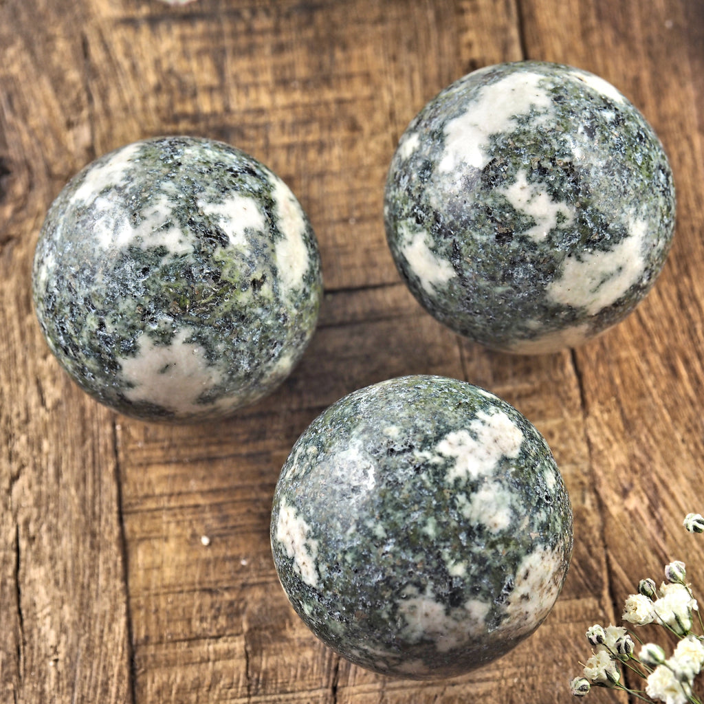 One Ancient Preseli Bluestone Sphere Carving From Wales, UK - Earth Family Crystals