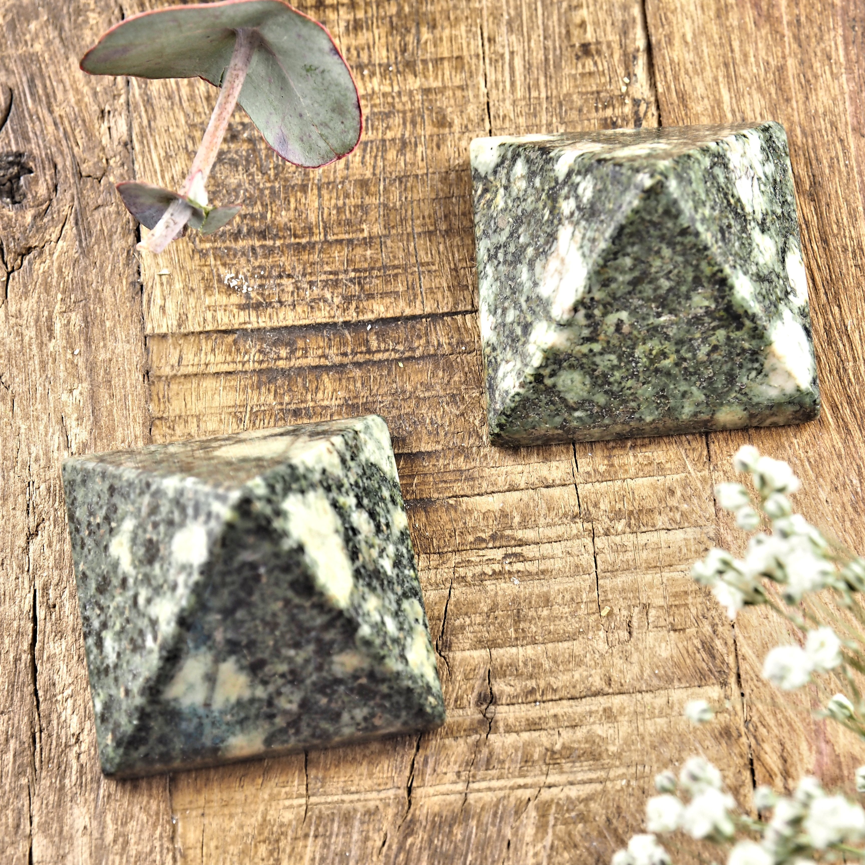 One Ancient Preseli Bluestone Small Pyramid Carving From Wales, UK - Earth Family Crystals