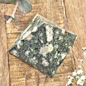 Ancient Preseli Bluestone Medium Pyramid Carving From Wales, UK - Earth Family Crystals