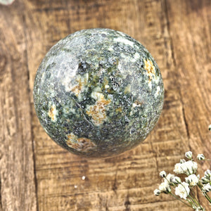 Ancient Preseli Bluestone Medium Sphere Carving From Wales, UK #1 - Earth Family Crystals