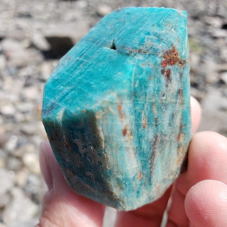 Famous Locality~ Beautifully Formed Robin Egg Blue Amazonite Point From Colorado - Earth Family Crystals