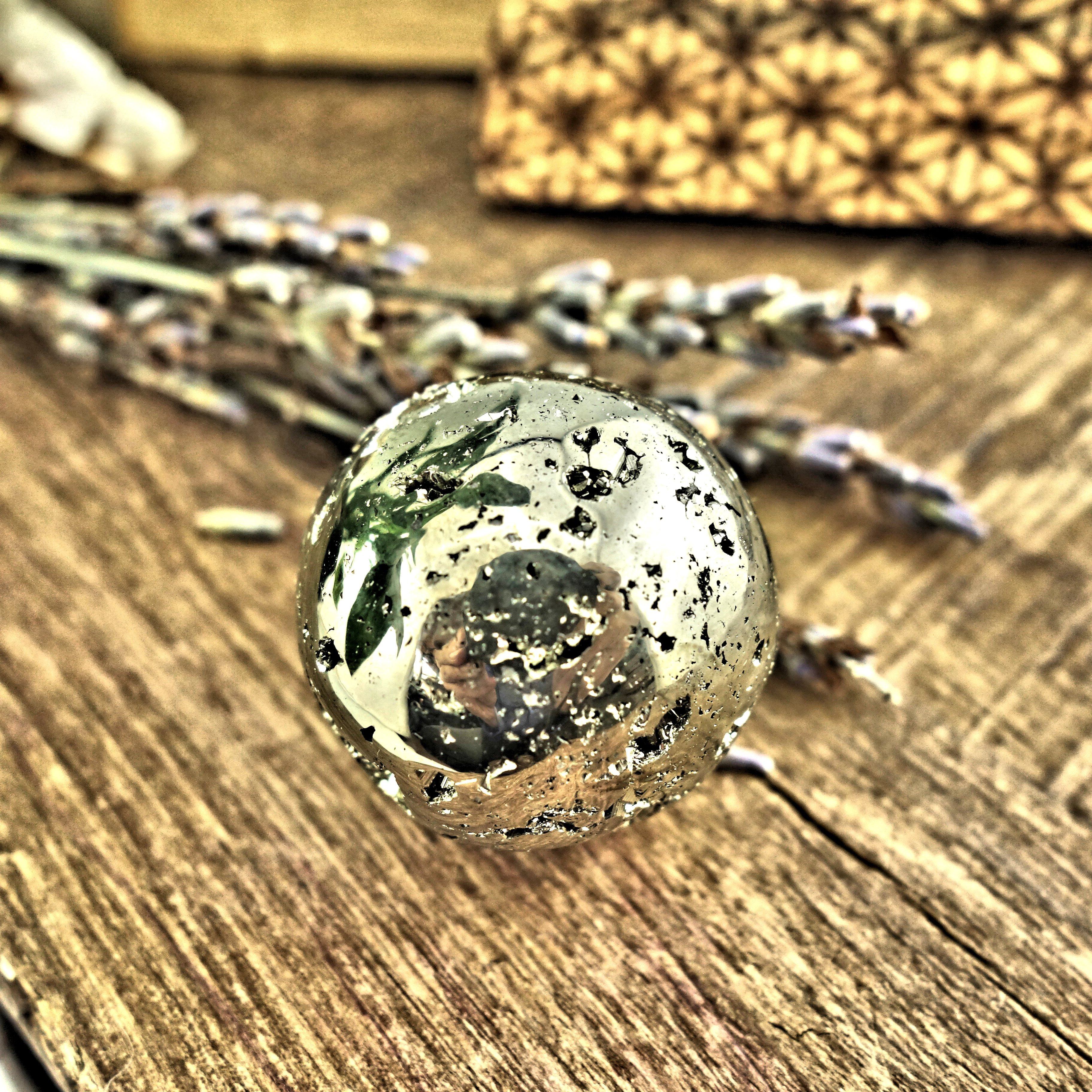 Adorable Mini Pyrite Sphere With Sparkling Caves - Earth Family Crystals