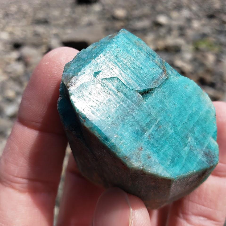 Famous Locality~ Beautifully Formed Robin Egg Blue Amazonite Point From Colorado - Earth Family Crystals