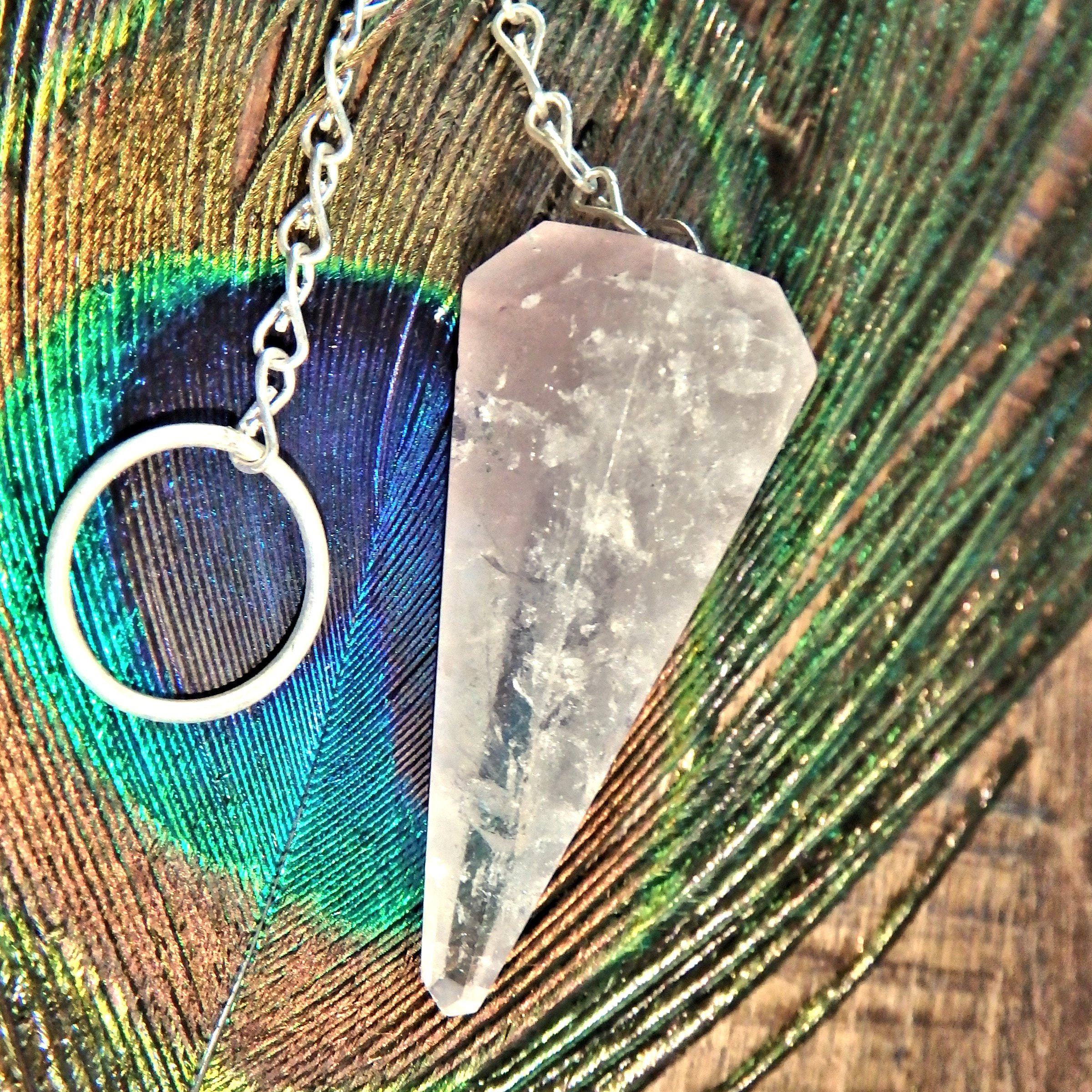 Cloud of Lithium Included Quartz Pendulum Perfect for Dowsing - Earth Family Crystals