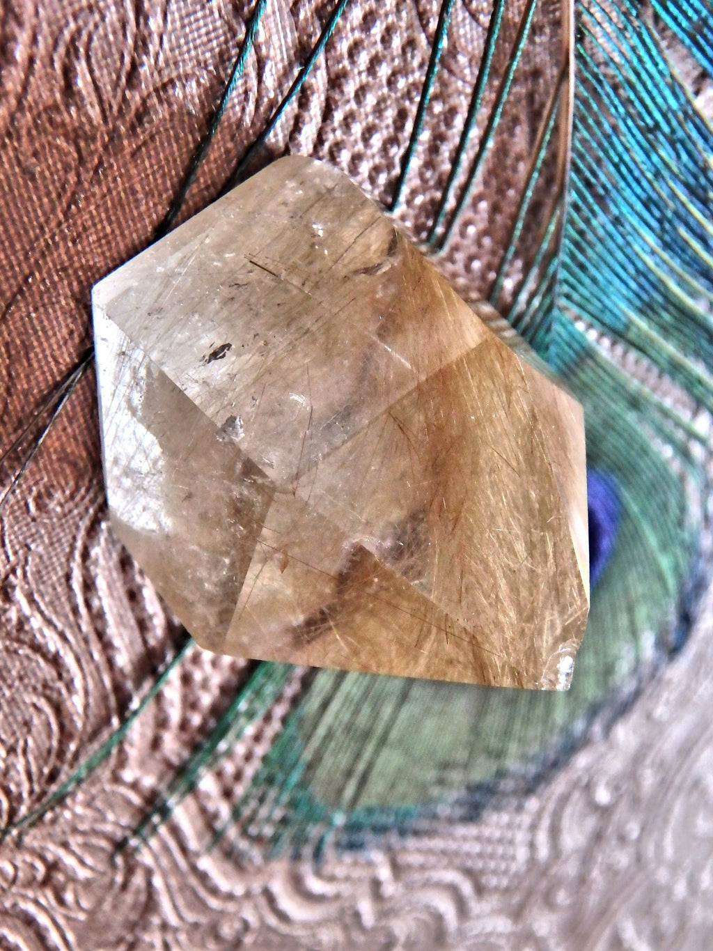Fine Golden Rutile Thread Loaded Mini Brazilian Quartz Free Form REDUCED - Earth Family Crystals