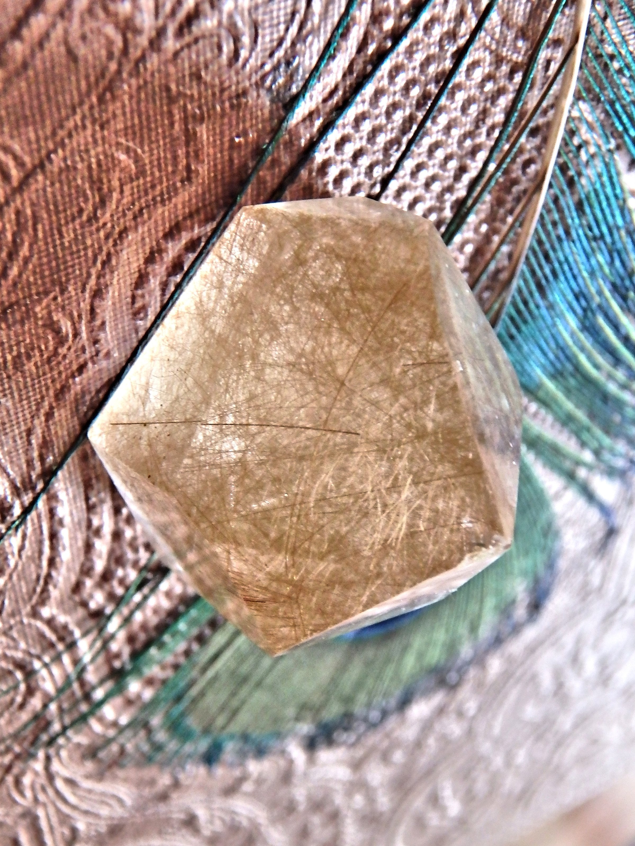 Fine Golden Rutile Thread Loaded Mini Brazilian Quartz Free Form REDUCED - Earth Family Crystals