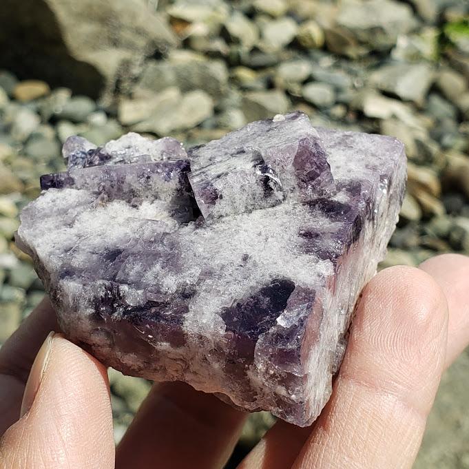 Rare Rogerley Mine Purple Fluorite Cluster from England