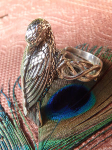 Statement Piece~Raven Sterling Silver Ring (Adjustable~Size 8-10)