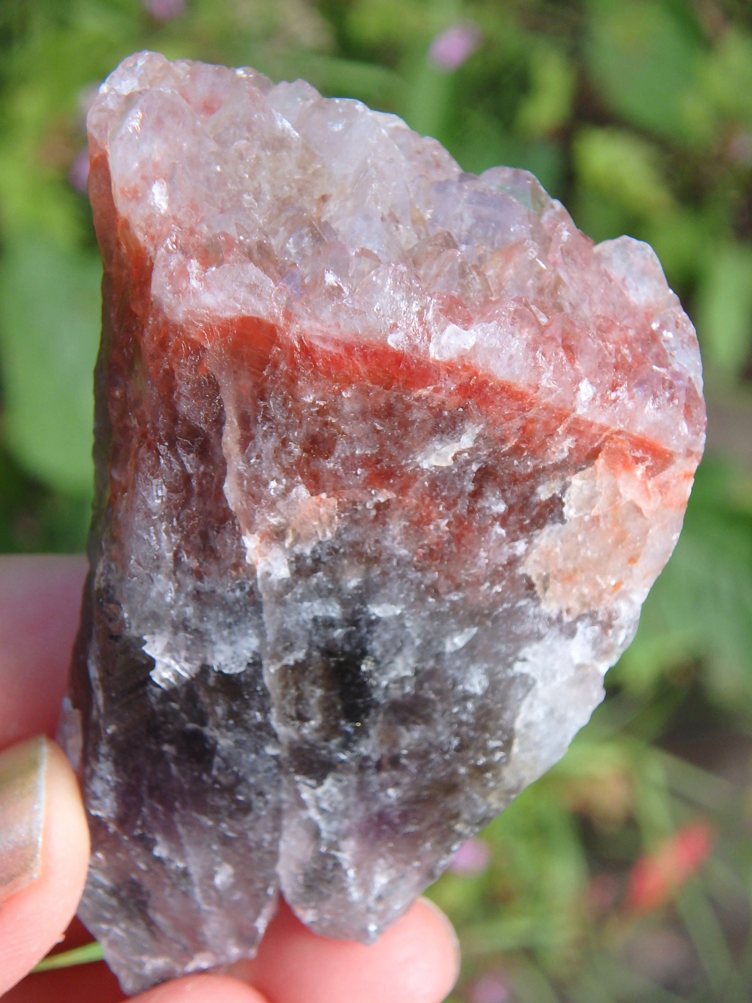 Amazing Quartz Elestial Druzy Capped Red Amethyst Point From Brazil - Earth Family Crystals