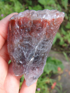 Amazing Quartz Elestial Druzy Capped Red Amethyst Point From Brazil - Earth Family Crystals