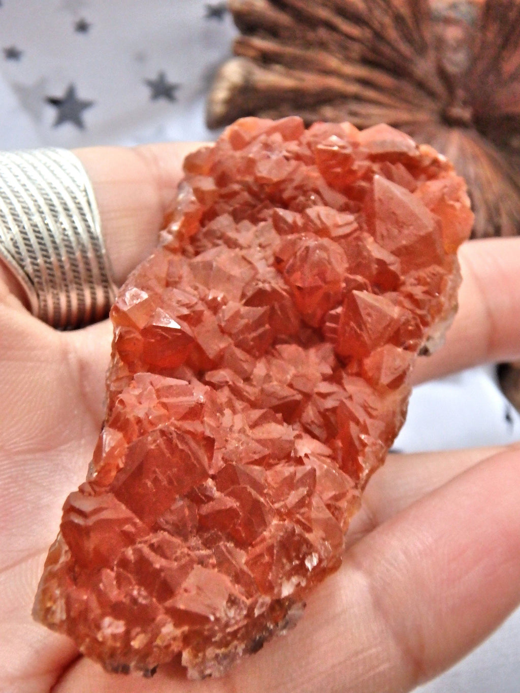 Divine Deep Red Quartz Cluster From Morocco - Earth Family Crystals