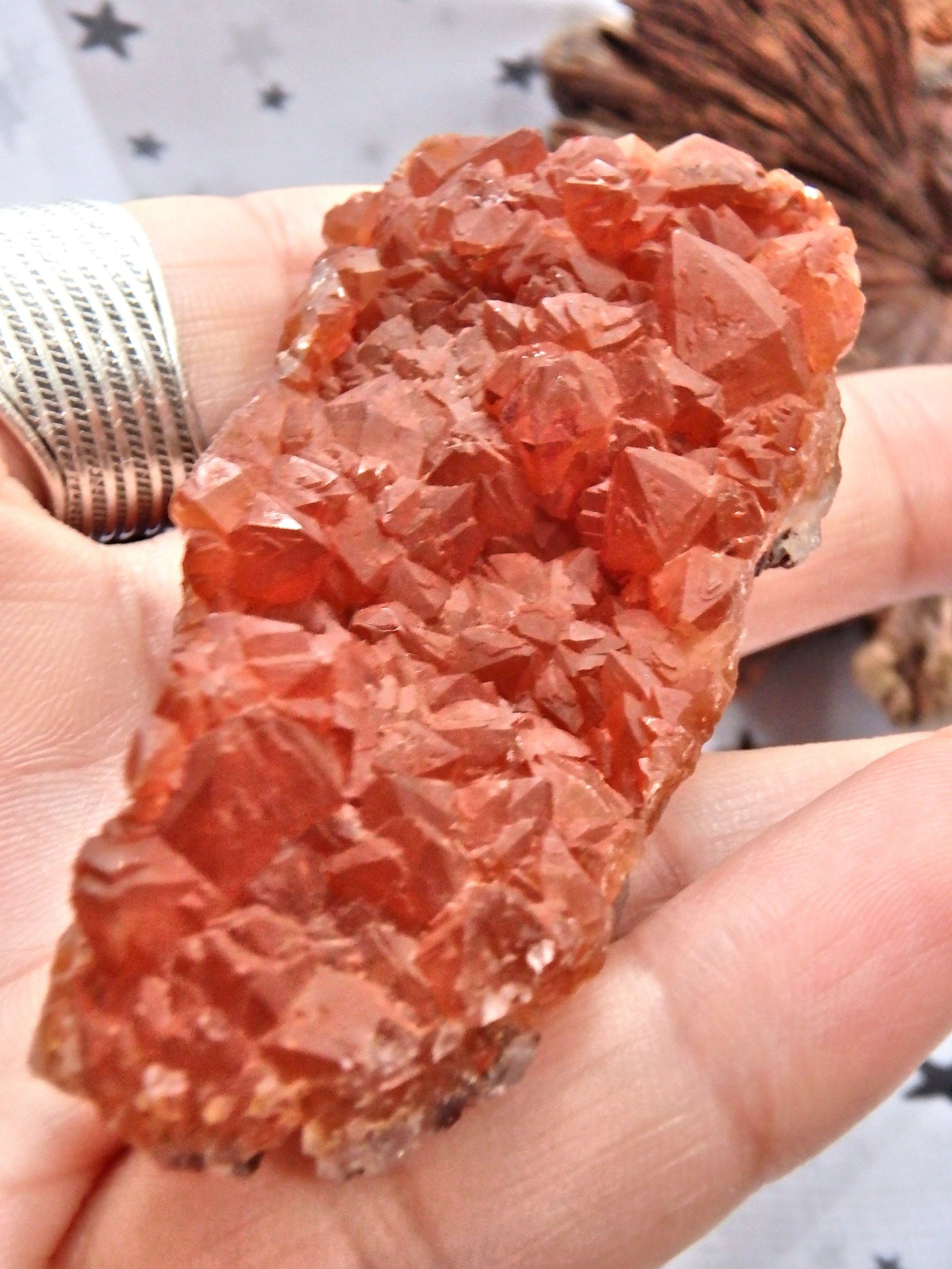 Divine Deep Red Quartz Cluster From Morocco - Earth Family Crystals