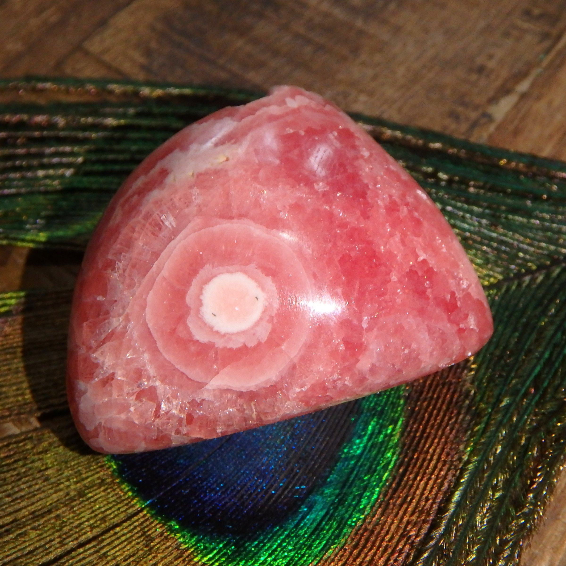 AA Grade Rare Bright Pink Rhodochrosite Partially Polished From Argentina - Earth Family Crystals