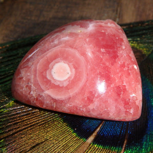 AA Grade Rare Bright Pink Rhodochrosite Partially Polished From Argentina - Earth Family Crystals