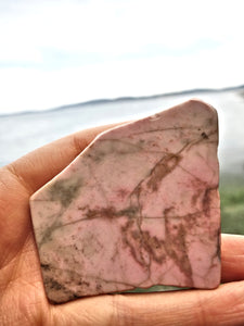 Pretty Creamy Pink Australian Rhodonite Free Form Specimen