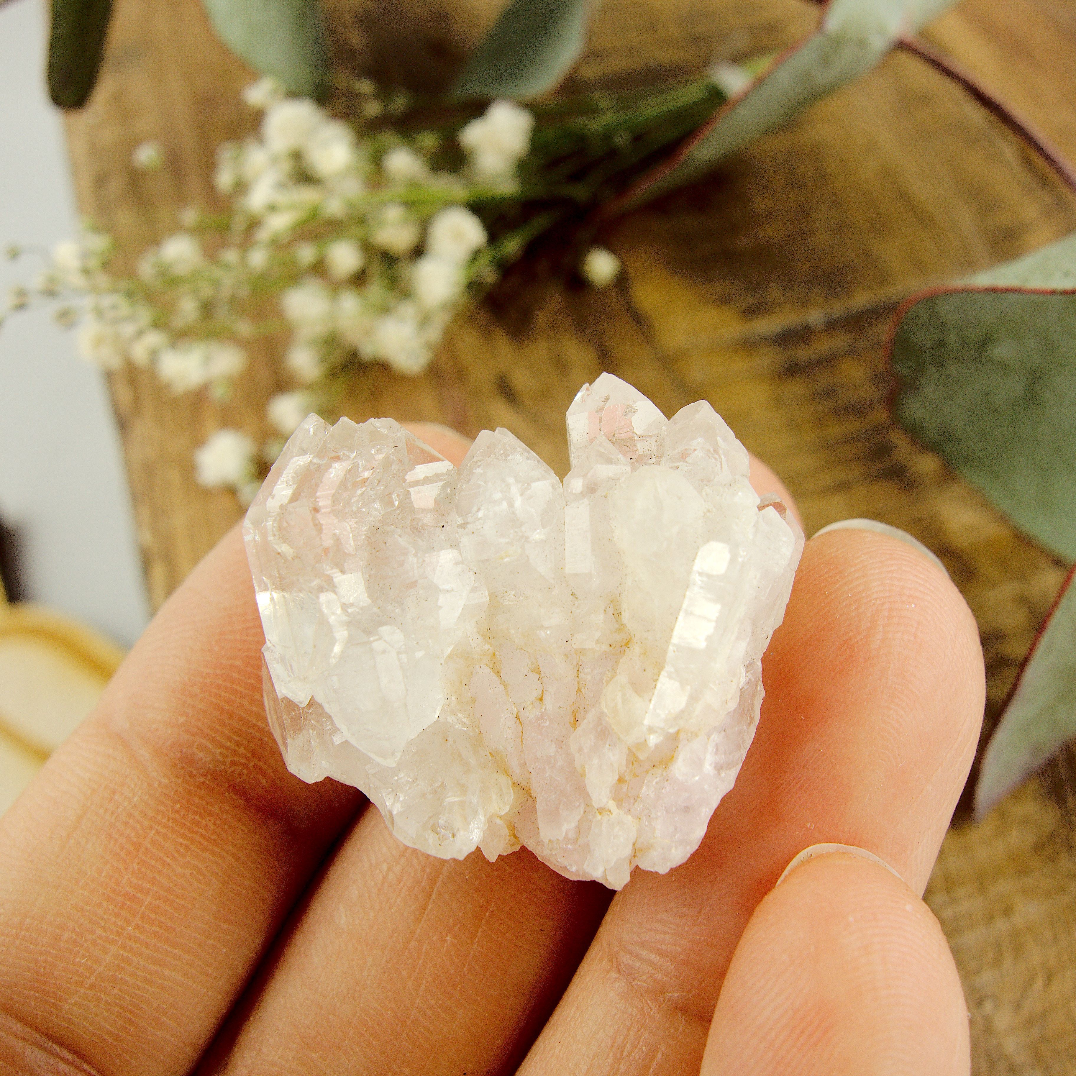 Rare Pale Pink Crystalline Rose Quartz Collectors Specimen From Minas Gerais, Brazil #5 - Earth Family Crystals