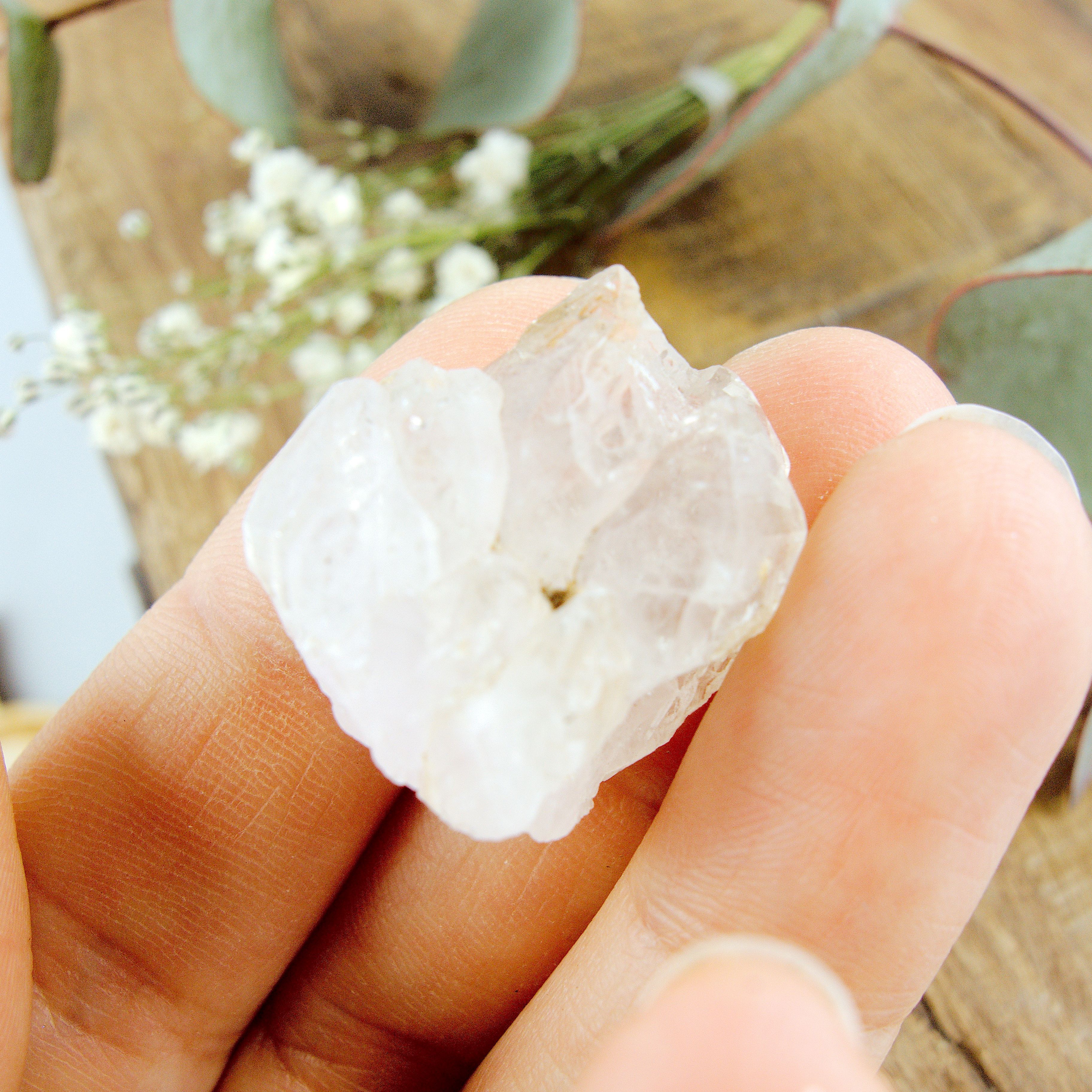 Rare Pale Pink Crystalline Rose Quartz Collectors Specimen From Minas Gerais, Brazil #4 - Earth Family Crystals