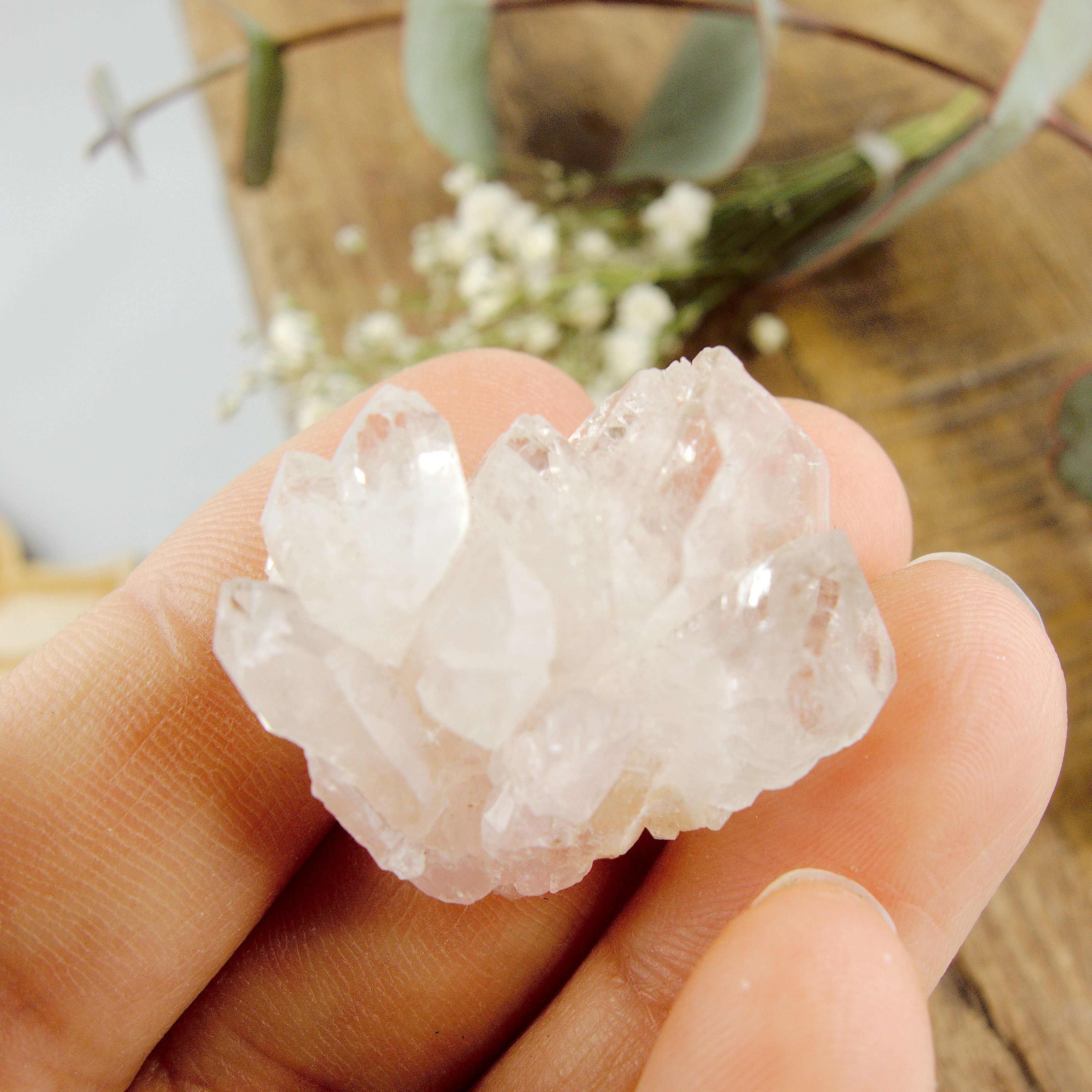 Rare Pale Pink Crystalline Rose Quartz Collectors Specimen From Minas Gerais, Brazil #5 - Earth Family Crystals