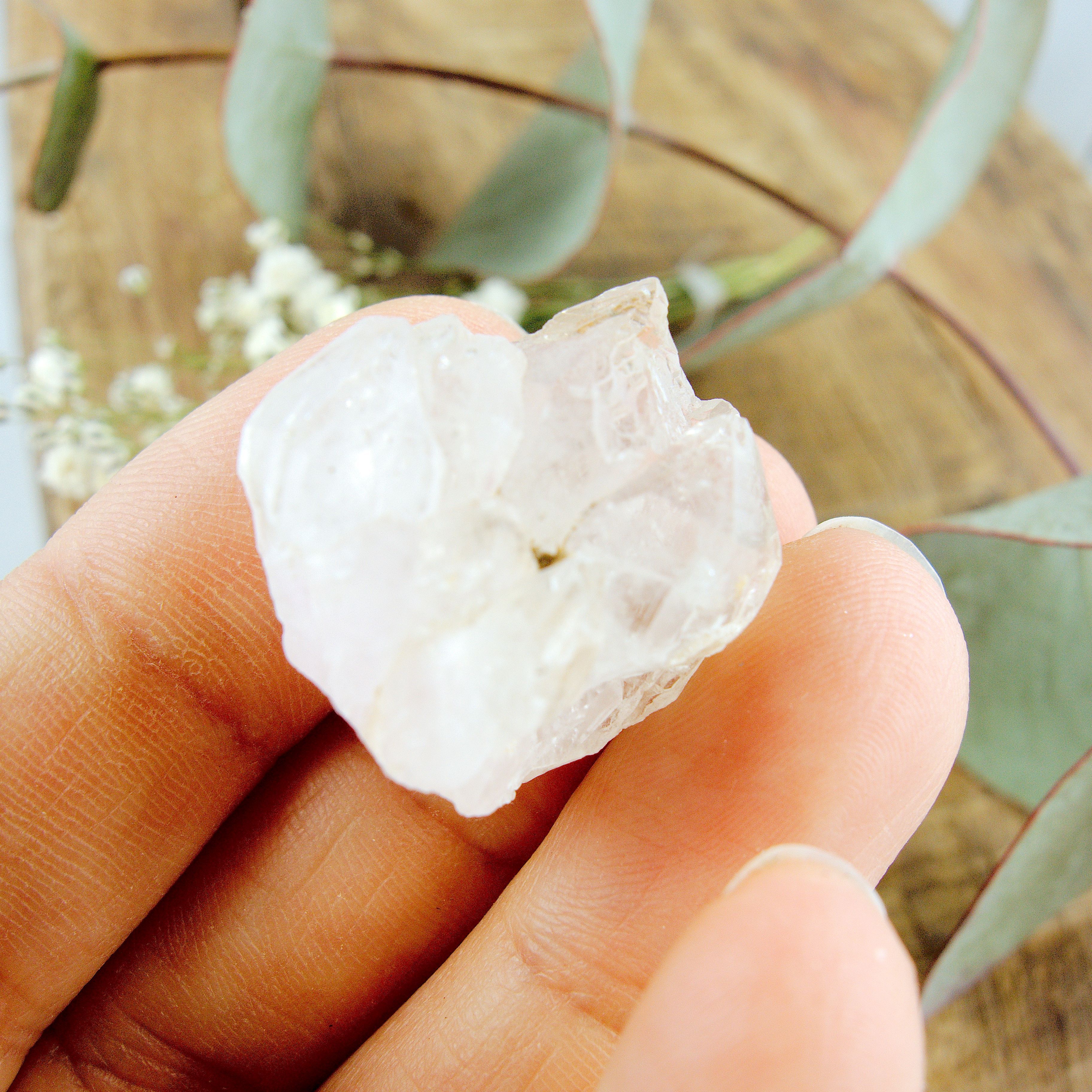 Rare Pale Pink Crystalline Rose Quartz Collectors Specimen From Minas Gerais, Brazil #4 - Earth Family Crystals